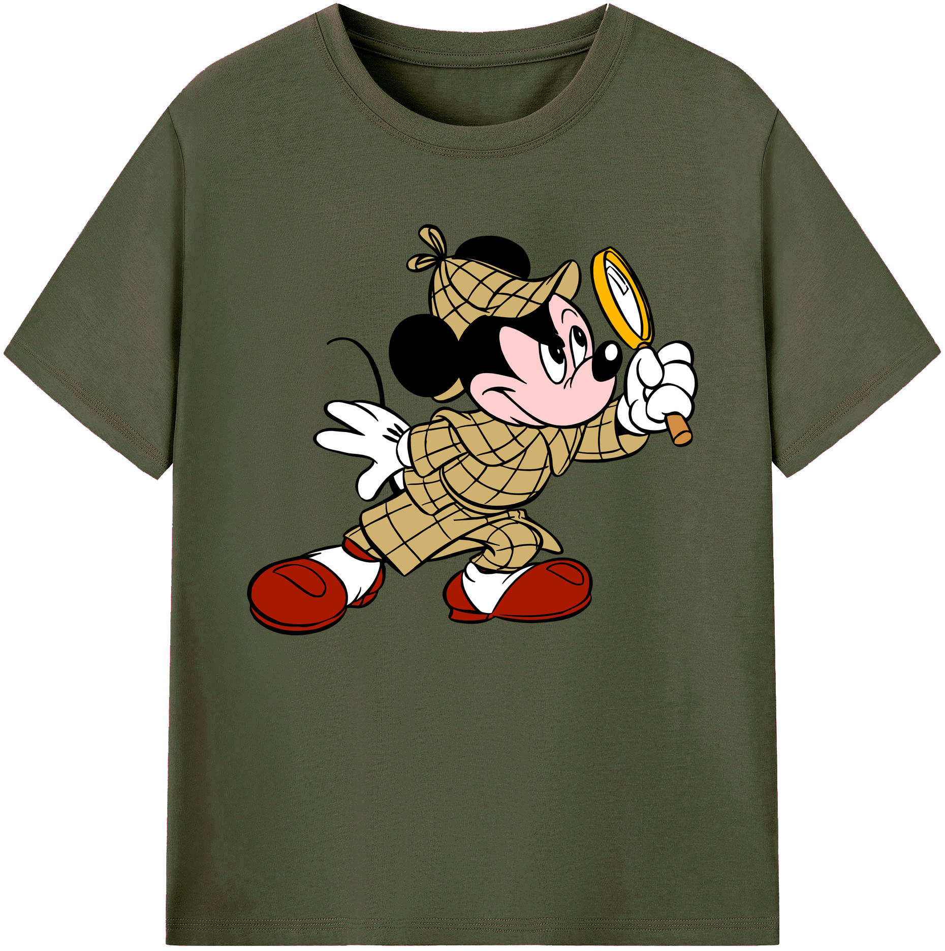 ミッキーマウス Mickey Mouse 綿100％ メンズ半袖Tシャツ｜肌触りやわらか＆通気性